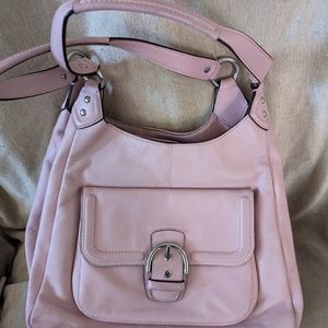 Coach light pink multi pocket purse